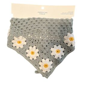 American Eagle Outfitters Women’s Gray and White Crochet Bottoms